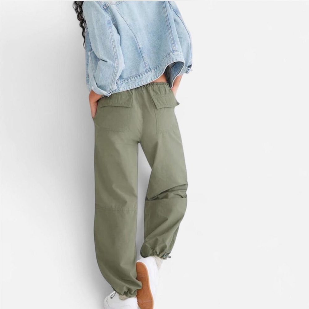 Aeropostale Baggy Army Green Parachute Cargo Pants Free People Inspo XS